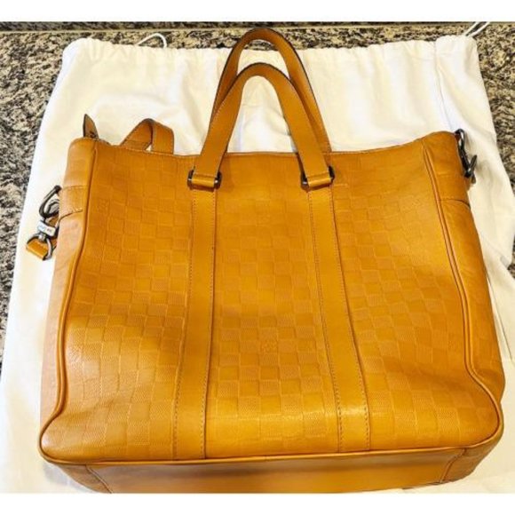 RARE!!!! LOUIS VUITTON TADAO MUSTARD DAMIER BAG - Picture 3 of 16